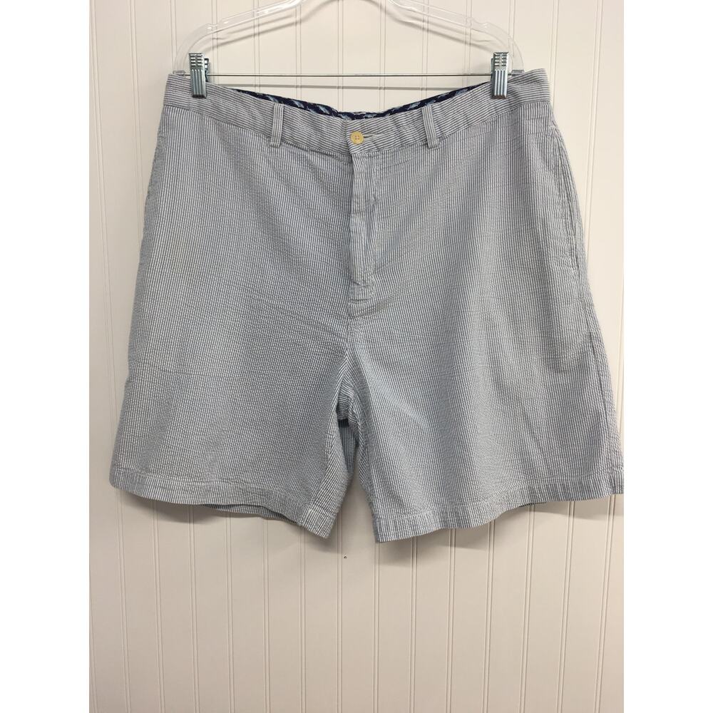Vineyard Vines by Shep & Ian Men’s Blue White Seersucker Shorts Size 36